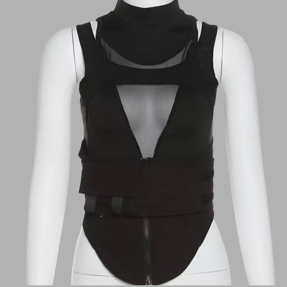 Tops - Cyber punk/goth apocalyptic top | sm-Med